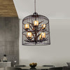 Black Bird Cage Pendant Chandelier Traditional Metal 8-Head Ceiling Light - Rebooters