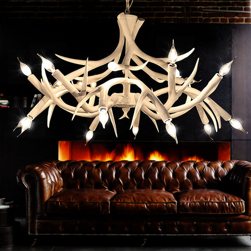 Resin Sputnik Chandelier Lamp Contemporary 22-Head Pendant Light - Rebooters