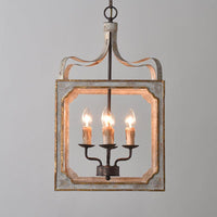 4 Heads Living Room Hanging Chandelier Retro Rust Ceiling Pendant Light - Rebooters