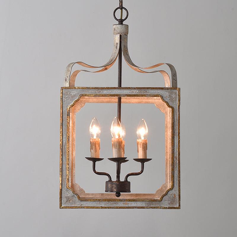 4 Heads Living Room Hanging Chandelier Retro Rust Ceiling Pendant Light - Rebooters