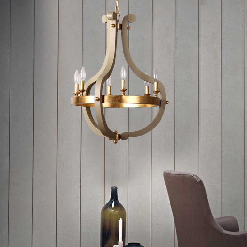 Wood Bend Chandelier Lamp Contemporary 6/12 Bulbs Gold Fixture - Rebooters