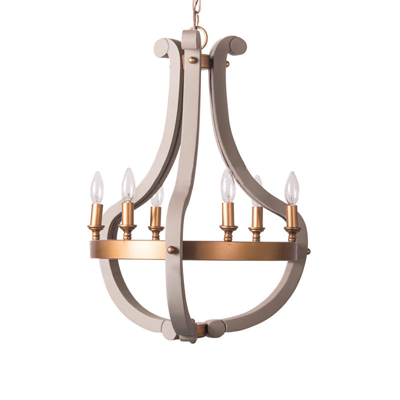 Wood Bend Chandelier Lamp Contemporary 6/12 Bulbs Gold Fixture - Rebooters
