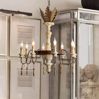 8 Bulbs Spur Ceiling Chandelier Traditional Metal Fixture Rust - Rebooters