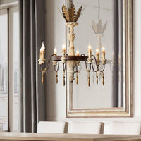 8 Bulbs Spur Ceiling Chandelier Traditional Metal Fixture Rust - Rebooters