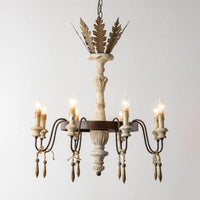 8 Bulbs Spur Ceiling Chandelier Traditional Metal Fixture Rust - Rebooters