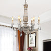 Nordic Starburst Hanging Chandelier Wood 6 Bulbs Light - Rebooters