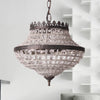 2 Bulbs Laser-Cut Ceiling Chandelier Traditional Crystal Fixture - Rebooters