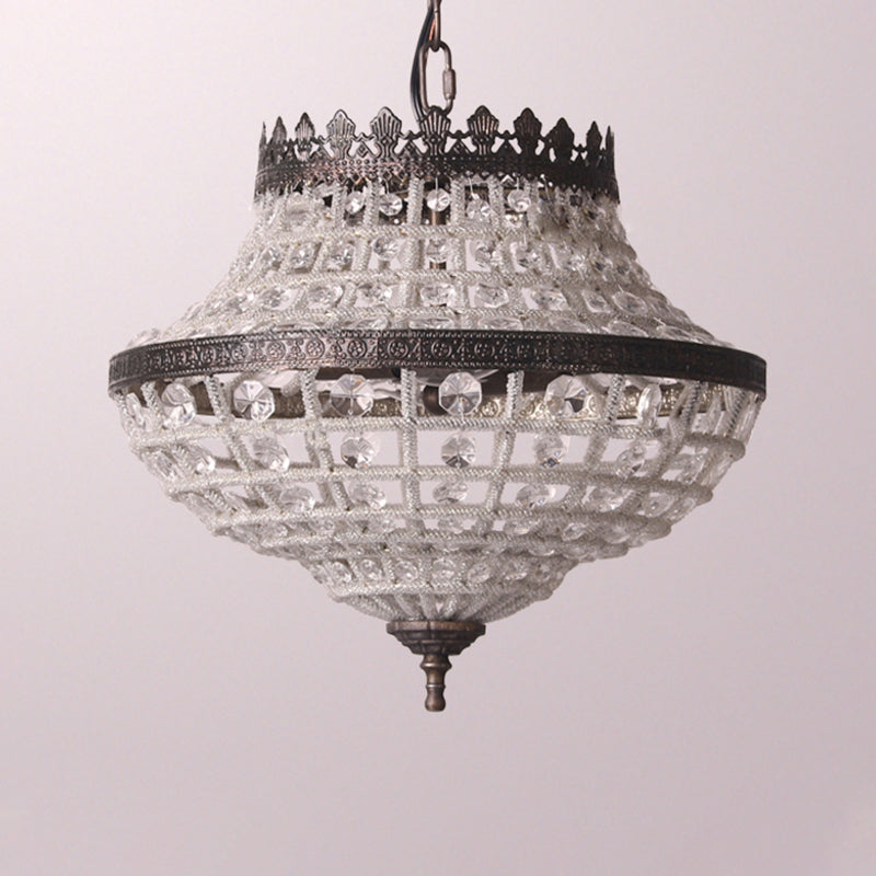 2 Bulbs Laser-Cut Ceiling Chandelier Traditional Crystal Fixture - Rebooters