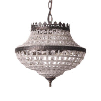 2 Bulbs Laser-Cut Ceiling Chandelier Traditional Crystal Fixture - Rebooters