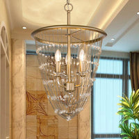 3 Bulbs Cone Ceiling Chandelier Contemporary Crystal Lighting - Rebooters