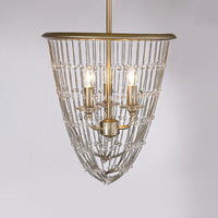 3 Bulbs Cone Ceiling Chandelier Contemporary Crystal Lighting - Rebooters