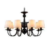 3/5/6 Lights Chandelier Light Fixture Traditional White Fabric - Rebooters