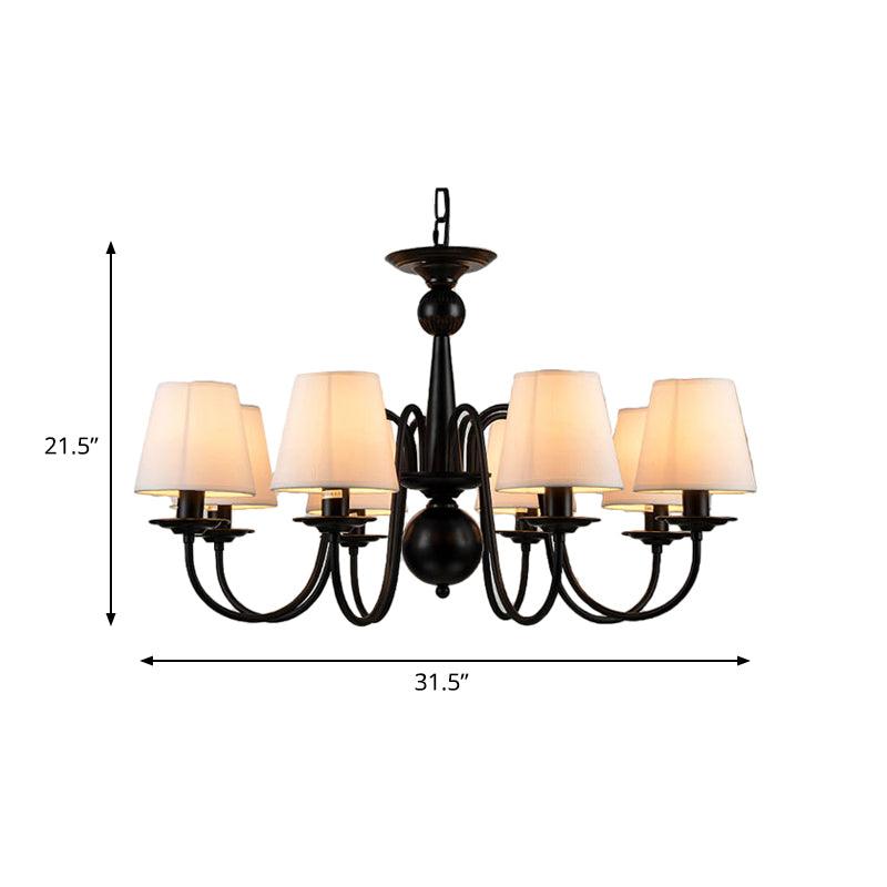 3/5/6 Lights Chandelier Light Fixture Traditional White Fabric - Rebooters