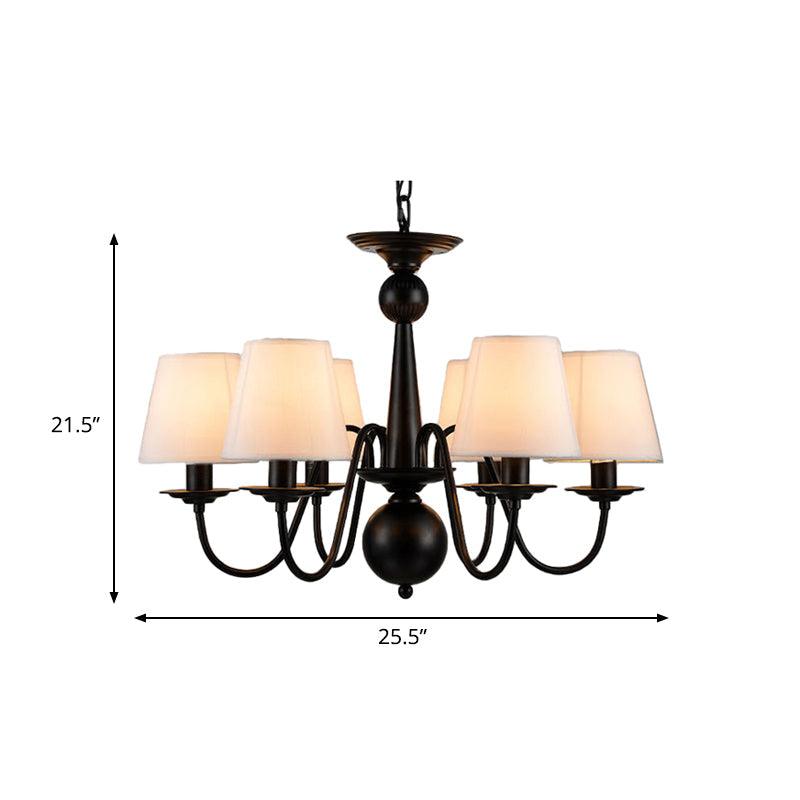 3/5/6 Lights Chandelier Light Fixture Traditional White Fabric - Rebooters