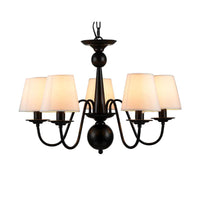 3/5/6 Lights Chandelier Light Fixture Traditional White Fabric - Rebooters
