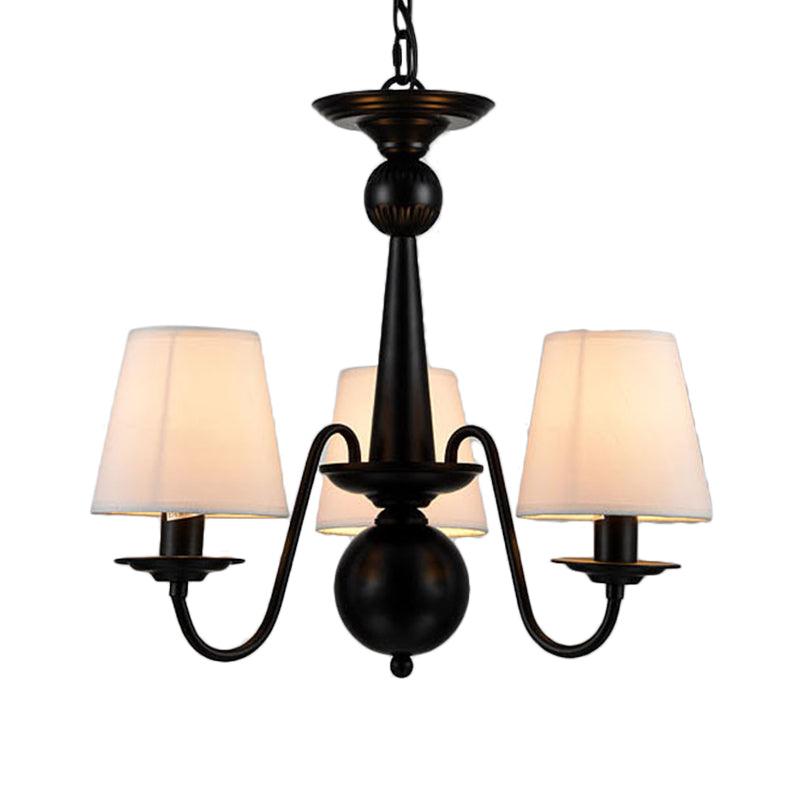 3/5/6 Lights Chandelier Light Fixture Traditional White Fabric - Rebooters