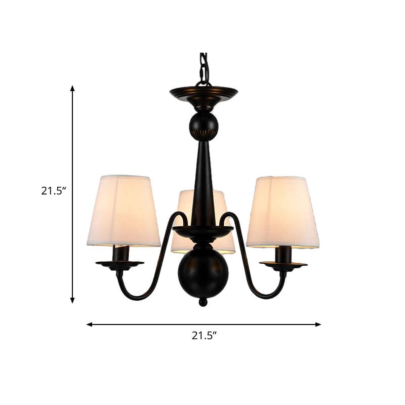 3/5/6 Lights Chandelier Light Fixture Traditional White Fabric - Rebooters
