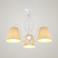 3/6/8 Bulbs Ceiling Lamp with Cone Fabric Shade Classic Chandelier - Rebooters