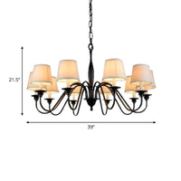 3/6/8 Lights Ceiling Light Minimalistic Fabric Chandelier - Rebooters