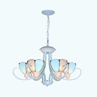 3/6/8 Lights Modern Petal Chandelier Stained Glass Ceiling Light - Rebooters