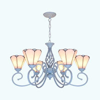 6 Lights Conical Ceiling Chandelier with Adjustable Chain - Rebooters