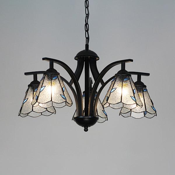 5 Lights Leaf Chandelier Lighting with 16 Inch Metal Chain - Rebooters