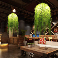 3 Heads Bell Cage Chandelier Industrial Green Metal Light - Rebooters