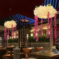 18"/25.5" Wide Rose Red 3 Heads Pendant Chandelier Light - Rebooters