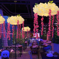 18"/25.5" Wide Rose Red 3 Heads Pendant Chandelier Light - Rebooters