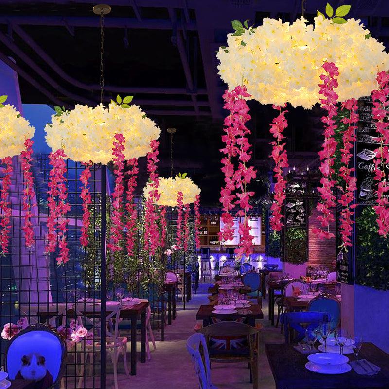 18"/25.5" Wide Rose Red 3 Heads Pendant Chandelier Light - Rebooters