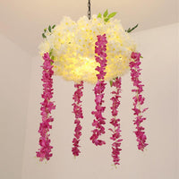 18"/25.5" Wide Rose Red 3 Heads Pendant Chandelier Light - Rebooters