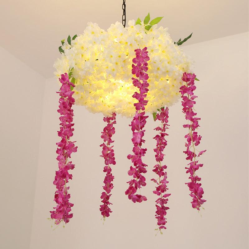 18"/25.5" Wide Rose Red 3 Heads Pendant Chandelier Light - Rebooters