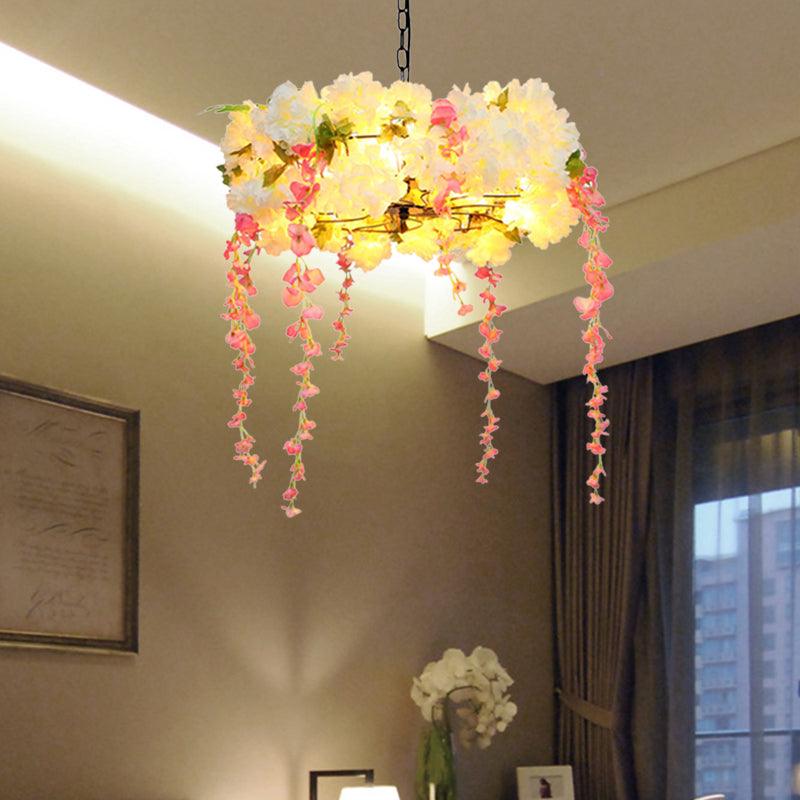18"/21.5" W Flower Metal Chandelier Industrial LED Lighting - Rebooters