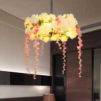 18"/21.5" W Flower Metal Chandelier Industrial LED Lighting - Rebooters