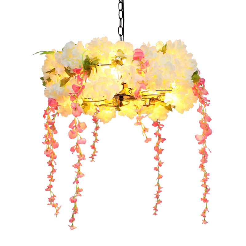 18"/21.5" W Flower Metal Chandelier Industrial LED Lighting - Rebooters