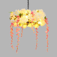 18"/21.5" W Flower Metal Chandelier Industrial LED Lighting - Rebooters