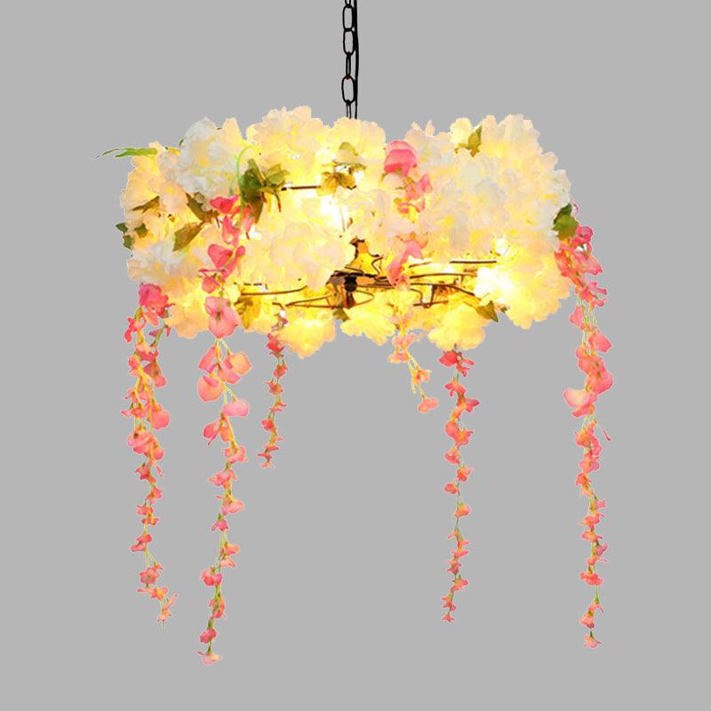 18"/21.5" W Flower Metal Chandelier Industrial LED Lighting - Rebooters