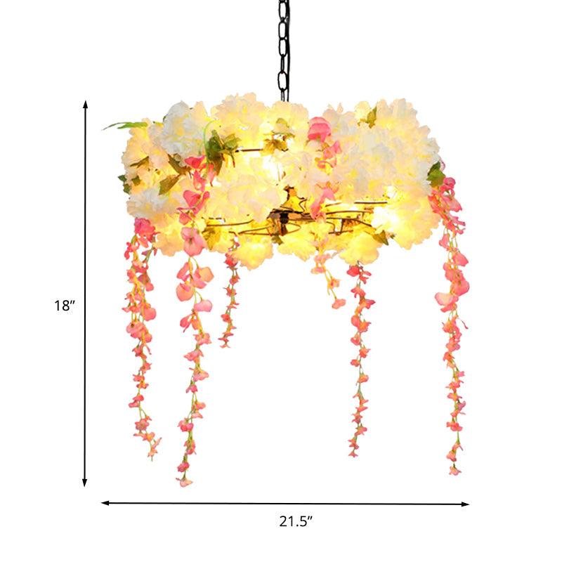 18"/21.5" W Flower Metal Chandelier Industrial LED Lighting - Rebooters