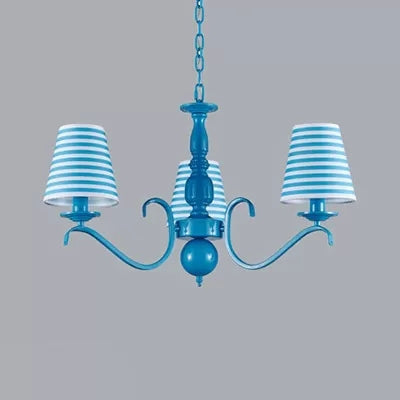 Modern Blue Pendant Lamp with Tapered Shade for Boys - Rebooters