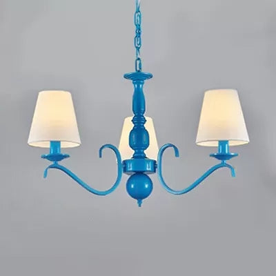Modern Blue Pendant Lamp with Tapered Shade for Boys - Rebooters