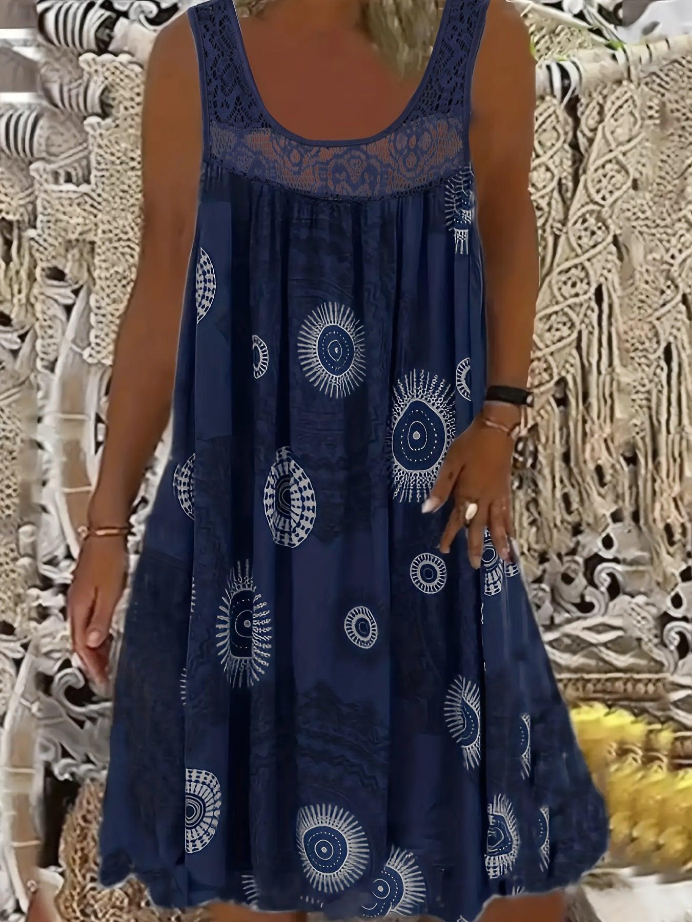 Paola Women's Floral Print Maxi Tank Dress for Effortless Style - Rebooters -Women's Dresses