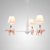 Girls Bedroom Carousel Chandelier Metal & Resin Kids Pink Light - Rebooters