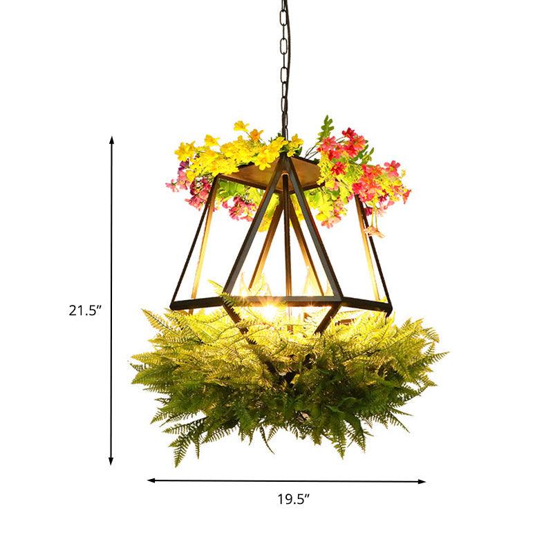 5 Heads Plant Ceiling Chandelier with Candlestick Metal Light - Rebooters