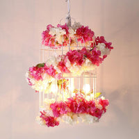 Antique Birdcage Ceiling Chandelier 3 Bulbs Metal Lamp - Rebooters