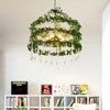 Green 6 Heads Chandelier Lamp Industrial Metal Ring Light - Rebooters