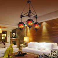 3 Bulbs Ball Chandelier Pendant Lighting Red-Yellow-Blue Lamp - Rebooters