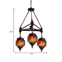 3 Bulbs Ball Chandelier Pendant Lighting Red-Yellow-Blue Lamp - Rebooters