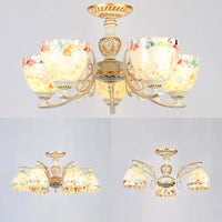 3/5/6 Lights Bowl Ceiling Light Fixture Traditional Shell Chandelier - Rebooters