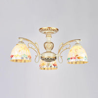 3/5/6 Lights Bowl Ceiling Light Fixture Traditional Shell Chandelier - Rebooters