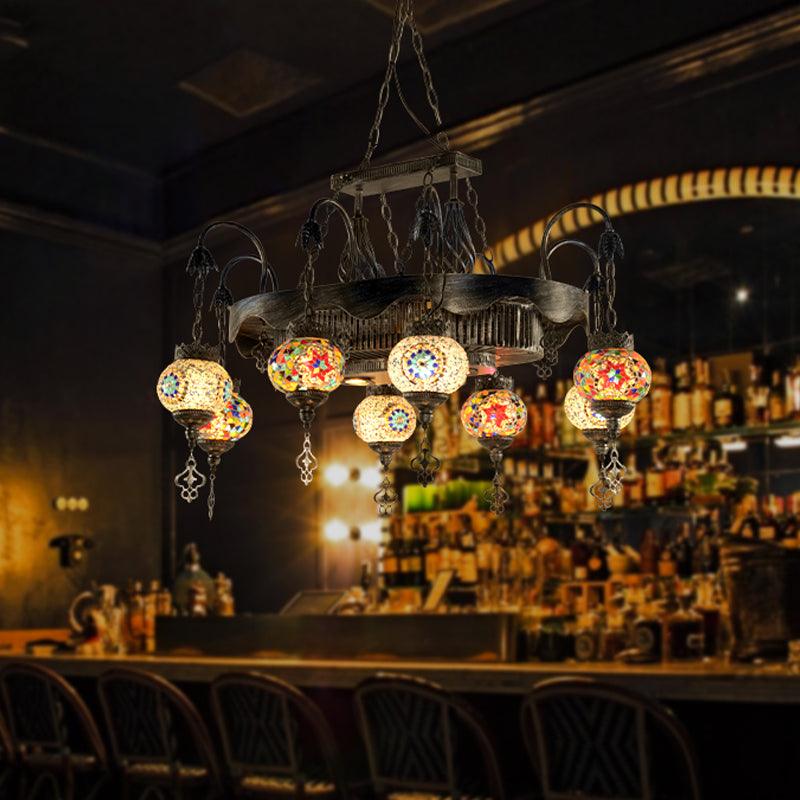 8 Heads Globe Hanging Lighting Bohemia Chandelier Lamp - Rebooters